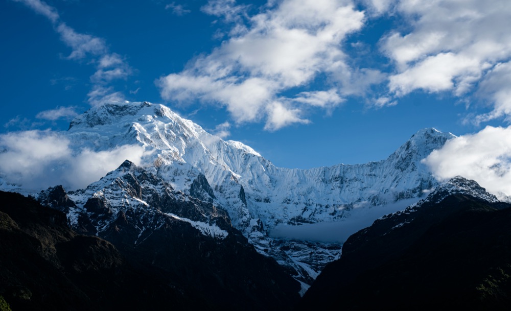 Trekkers on a Himalayan trail